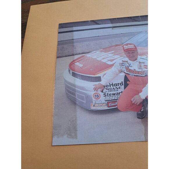 Vintage 1980s Hardees Racing NASCAR Postcard 6x9 Cale Yarborough Dale Jarrett 29 - Picture 2 of 8
